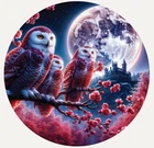 Hayleybug 1/2 oz Eclipse Perch Moon Owls silver coin w/ COA POP 15