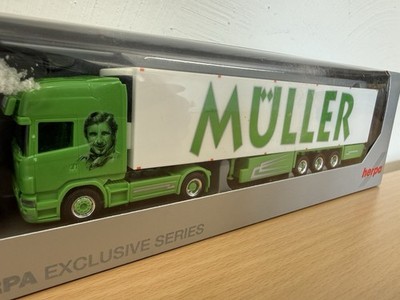 Herpa LKW Modell Scania R500 KüKoSZg Müller Ermensee - Jo Siffert - in Herpa-VP