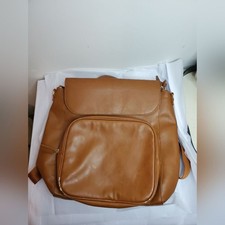 JJ Cole faux leather diaper bag backpack