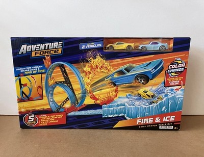 Adventure Force Fire & Ice Color Change Track Set 2 Cars 5 Pieces Walmart