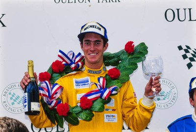 James Matthews Promatecme celebrates the podium Oulton Park at Oul- Old Photo 1