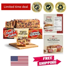 Delicious 1lb Fruit Cake with Raisins & Cherries - Perfect for Christmas Cheer