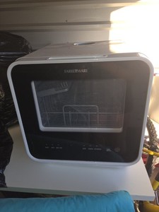 Farberware FDW05ASBWHA Portable Countertop Dishwasher White, Glass Wash