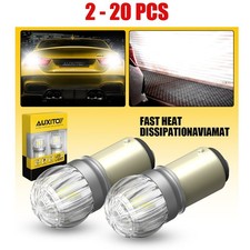 Set 2-20x BAY15D LED 1157 REVERSE BULBS TAIL BRAKE LIGHT STOP BRIGHT GLOBE WHITE