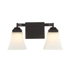 JYL7523A Staunton 15" 2-Light Iron/Glass Modern Cottage Vanity Light, Casual,...