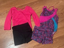 Future Star Capezio Gymnastics Dance Lot Set Matching Separates XS Short Leotard