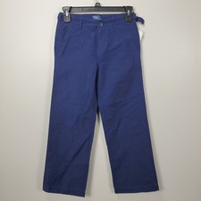 Polo Ralph Lauren Boys Pants Size 10 Navy Blue Adjustable Waist Zip