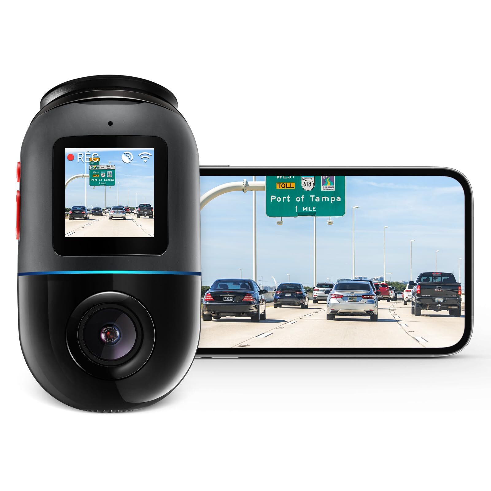 Dash Cam Omni X200 with 360° Rotation, Night Vision, and Built-in 128GB eMMC-image