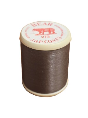 Brown Cotton Reel BEAR Coats Extra Strong Sewing Thread 183m
