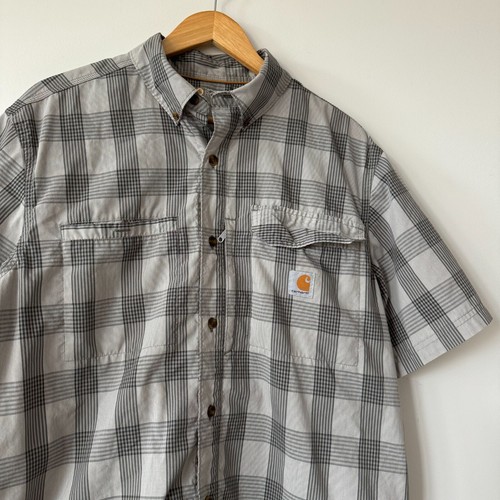 Carhartt Hemd Herren L Rugged Flex Rigby Plaid Print Arbeitshemd Force Workwear - Bild 3 von 7