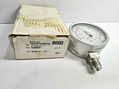 #ad WIKA Pressure Gauge 1 1.5Bar 20psi 233.50.100 Bottom Conn. 1 2quot; BSP 100mm $153.40