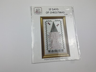 Rosewood Manor 12 Days Of Christmas Cross Stitch Pattern Sampler