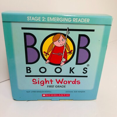 BOB BOOKS SIGHT WORDS Boxed set  10 PB Books 30 Flashcards First Grade Stage 2