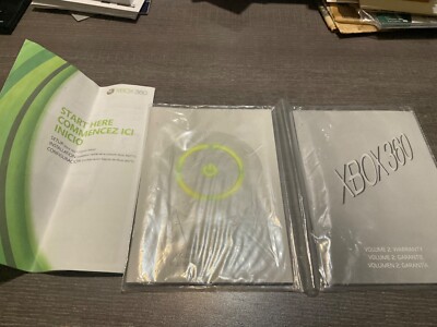 Original Setup Manual and Warranty Guide Book for the Microsoft Xbox 360 SEALED