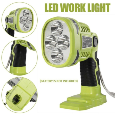 #ad LED Work light Flashlight For RYOBI 18V 1120LM Spotlight Lamp Emergency light $39.99