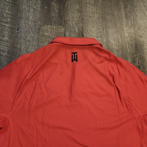 Nike Golf Tiger Woods ADV Dri Fit Polo DR5314 850 Ember Black Sz L - Picture 6 of 9