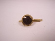 SINGLES 1 7/16" Red  Gold Tone Vintage Formal Tux Prom Groom Shirt Stud k108