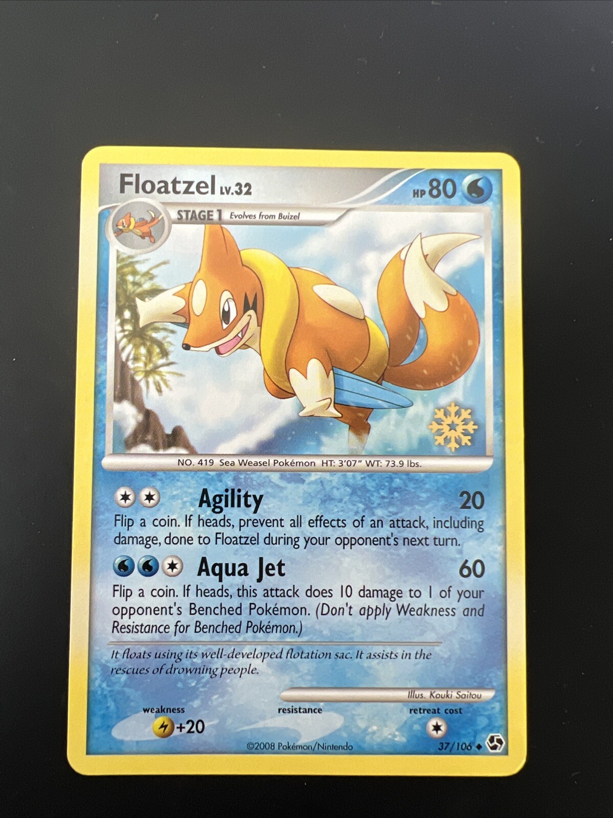 Pokémon TCG Floatzel Pokemon Countdown Calendar Promo 37/106 - NM