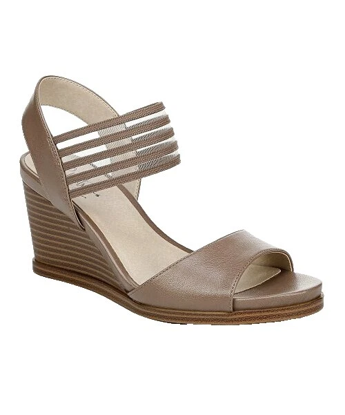 Sandalias superiores para mujer LifeStride de cuero con cuña