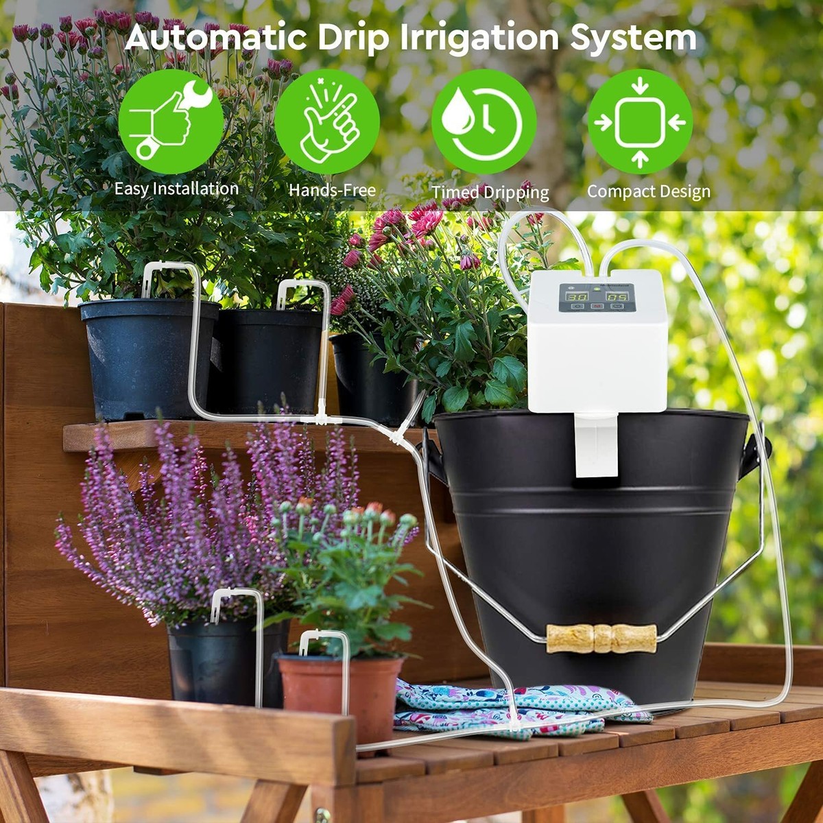Outdoor Automatic Plant Watering System DIY Watering System For