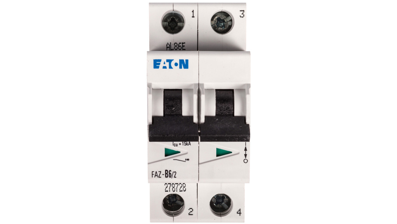 Miniature circuit breaker 2P B 6A 15kA AC FAZ B6 / 2 278728 /T2UK