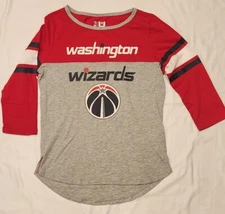 Washington Wizards UNK T-Shirt Raglan 3/4 Sleeve Women's Medium NBA Basketball
