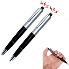 5X Shocking Electric Shock Novelty Metal Pen Prank Trick Joke Gag Toy Gift Funny