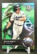 2023 Bowman Platinum #TOP-11 Jacob Berry Top Prospects Green #/99