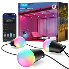 Govee Smart Outdoor String Lights 2, 48ft Outdoor Lights with Dimmable Warm W...