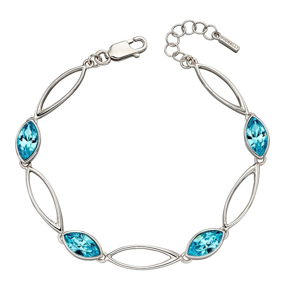 Fiorelli Silver Bracelet B5211A Aqua Crystal - RRP £135.00