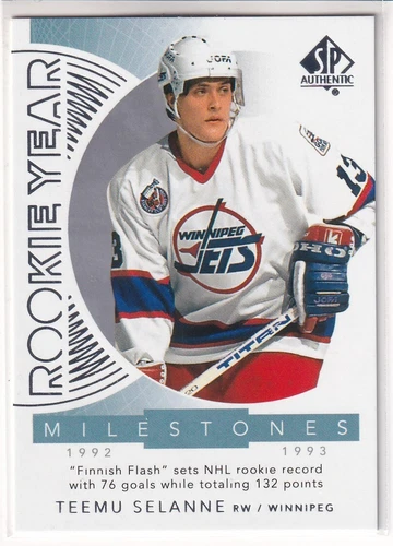 17/18 UD SP AUTHENTIC TEEMU SELANNE ROOKIE YEAR MILESTONES