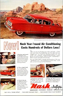 PRINT AD 1954 Nash Ambassador Custom 4 Door Sedan Canyon Red Arizona 6.5 x 10 - Image 1 of 3