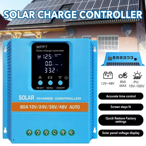 100A 80A 60A MPPT Solar Laderegler Für 12V 24V 36V 48V Solar Panel Controller
