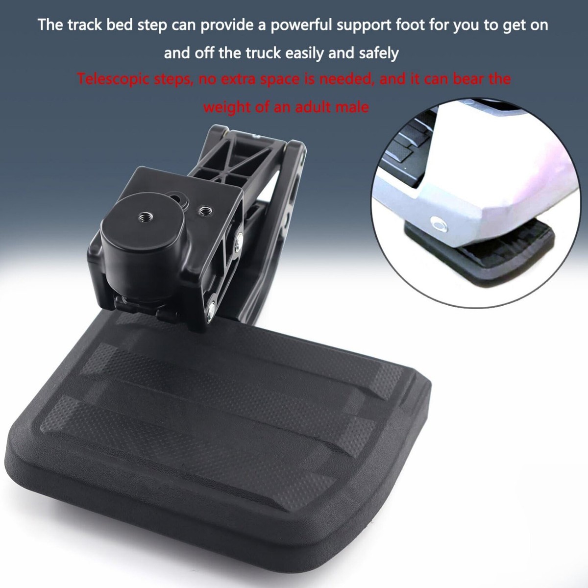 Rear Bed Step For 2024-2025 Tacoma - Folding Tailgate Step, Retractable, Aluminum, 450lb Capacity, Replace PT392-35920 - View #14