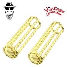 Vintage Lowrider Twisted Gold Handlebar Bicycle Grips Cruiser Custom Bike