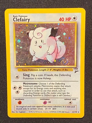 【英語版】ピッピClefairy Pokemon Base Set 5/102 Clefairy 6/130 - Base Set 2 - Holo Rare w/ SWIRL - Pokemon Card | eBay