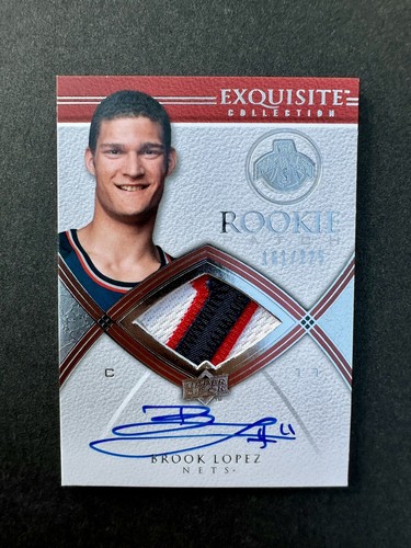 2008-09 Exquisite Collection /225 Brook Lopez #64 RPA Rookie Patch Auto RC Bucks