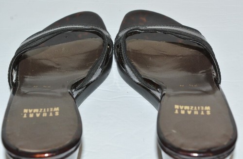 STUART WEITZMAN TORTOISE SHELL WEDGE SLIDE ON SANDALS WOMEN SZ 7.5 M *EUC* - Picture 7 of 10