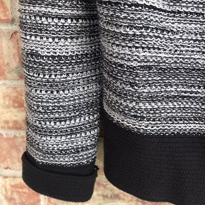 Cardigan Coldwater Creek Noir Blanc Marbré - Taille 2XL - Côté Zip - Occasion Très Bon État