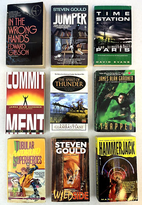 Lot Of 9~Mixed Science Fiction Paperbacks~Jumper-In The Wrong Hands-Time Station