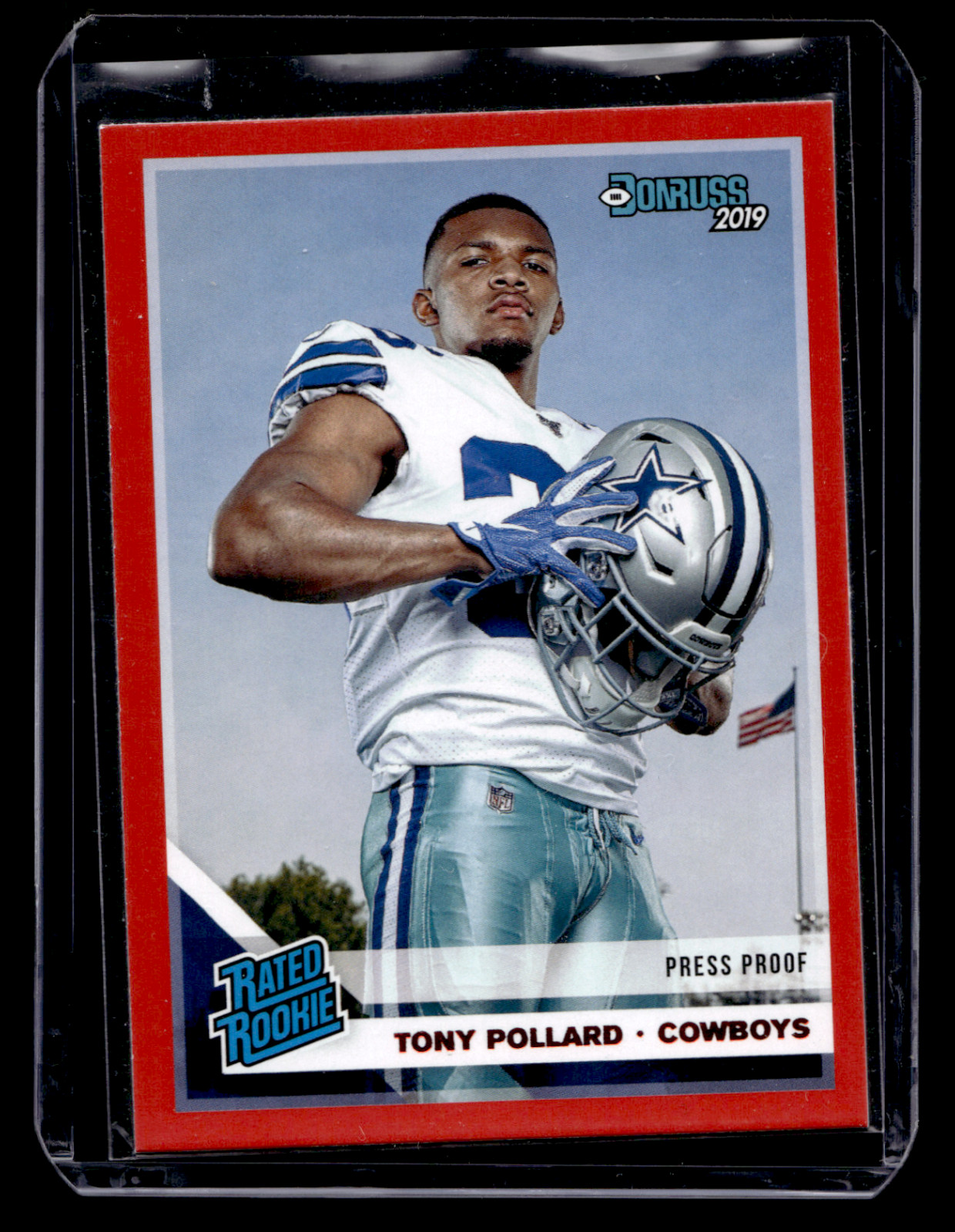 2019 Donruss Press Proof Red #337 Tony Pollard Rated Rookie