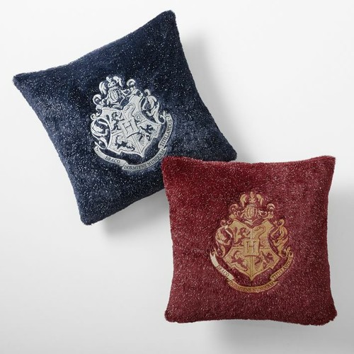 Pottery Barn Harry Potter Recycled Sparkle Fur Throw Pillow Cover Red