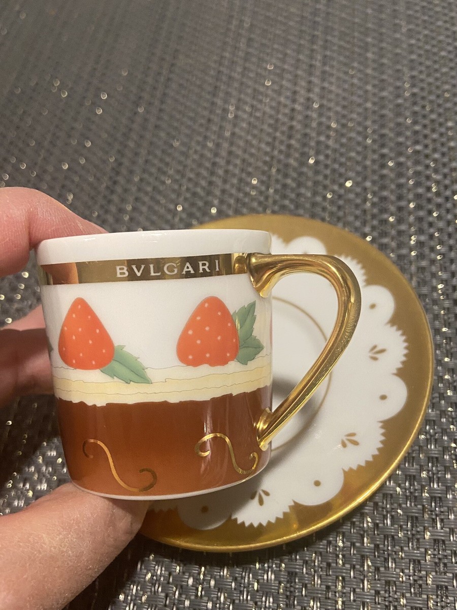 BVLGARI Dolci Deco ESPRESSO CUP & SAUCER Demitasse Rosenthal Bulgari -  CAPRESE