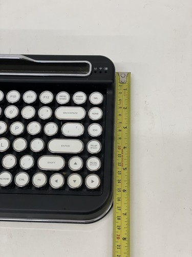 Penna Typewriter Style Mechanical Wireless Keyboard with Tablet Stand - Photo 8/10