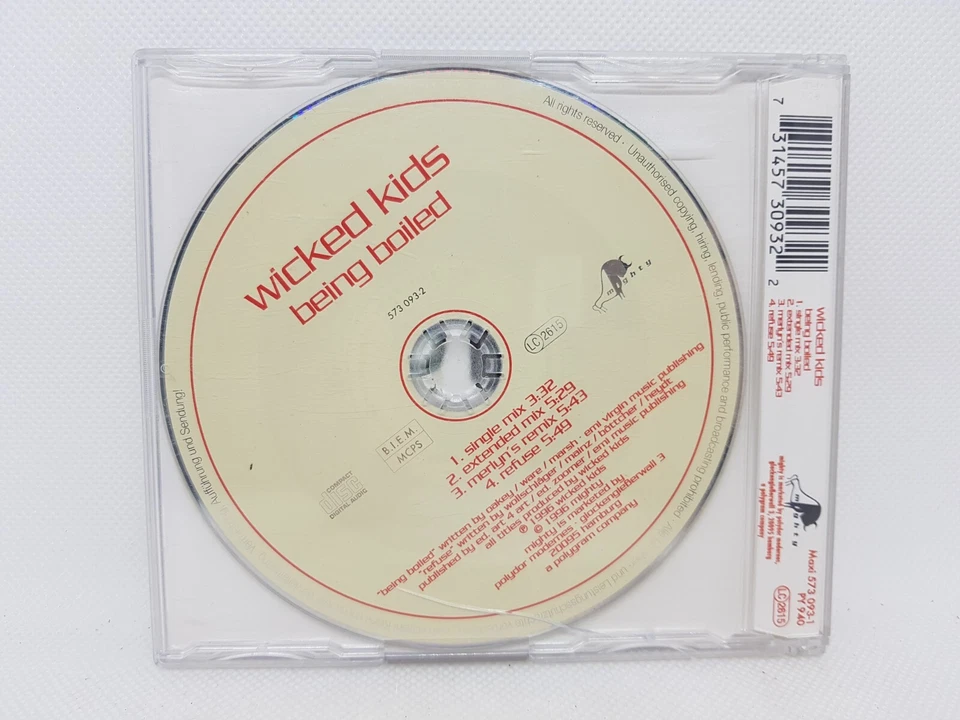 Wicked Kids Being boiled Maxi CD 1996 Single Mix Extended Refuse Polygram Musik - Bild 3 von 4