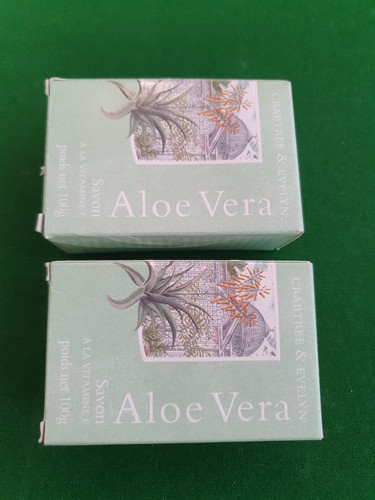 Crabtree & Evelyn 2x Soap Bar Aloe Vera á 100gr RARITY Collectible