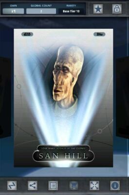 Star Wars Card Trader - 2021 Base Tier 10 54321 - Imperial Black San Hill 2cc
