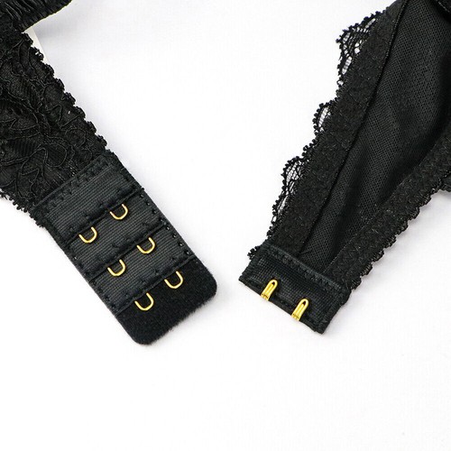 New Womens Lace Underwire Balconette Bra Push Up Half Cup Shelf Bra Lingerie - Picture 25 of 37
