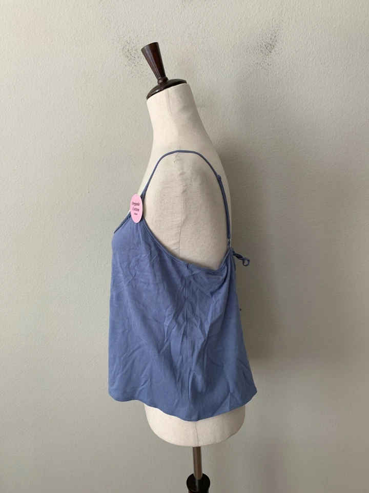 Camisola Piel Natural Talla S Aubrey Algodón Orgánico Mezcla Modal Pom Pom Back Corbata Foto 4 de 4