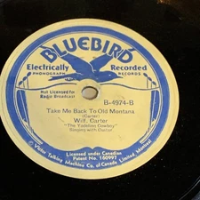 He rode the strawberry roan / Take me back to old Montana Wilf Carter